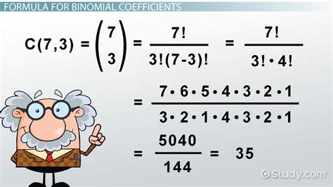 Binomial Coefficient | Definition, Formula & Examples - Video & Lesson ...