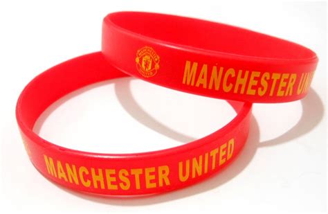 Manchester United Football Soccer Club Silicone Rubber Bracelet Sport ...