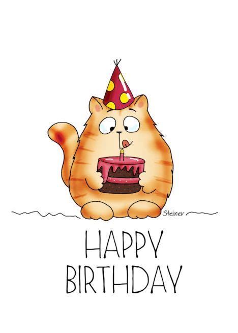 Funny Cat Birthday Card