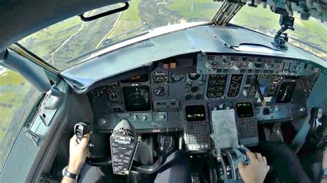 Boeing 737-400 Cockpit Approach & Landing at Thessaloniki | Pilot's view GoPro - YouTube