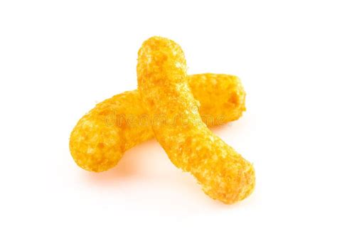 Orange Cheddar Cheese Puffs on a White Background Stock Photo - Image of cheesy, large: 150741004