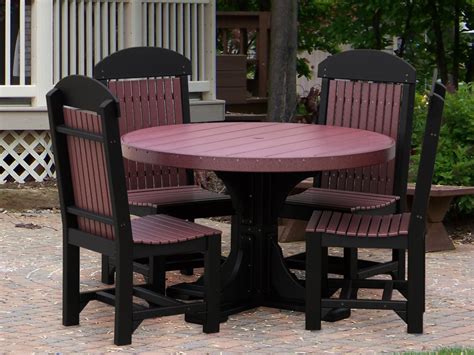 LuxCraft Recycled Plastic Outdoor Dining Set | LUXP4RTDININGSET1