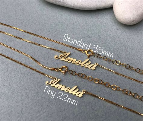 Tiny Amelia Name Necklace Custom Name Necklace Custom Name - Etsy