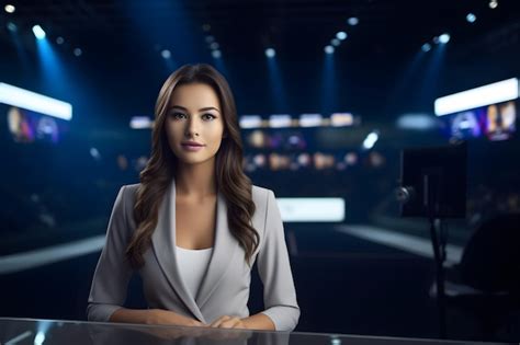 Premium AI Image | female television presenter sports commentator ...