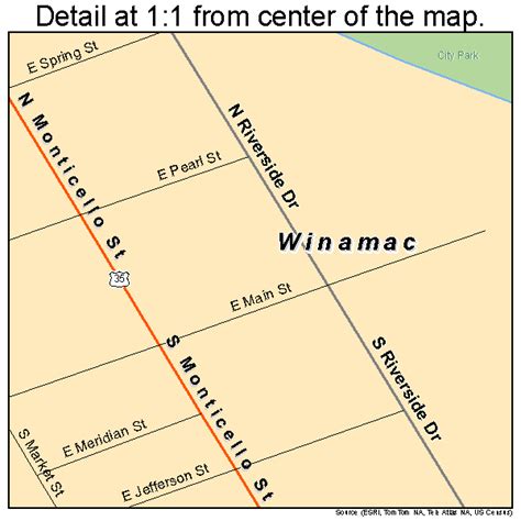 Winamac Indiana Street Map 1884734