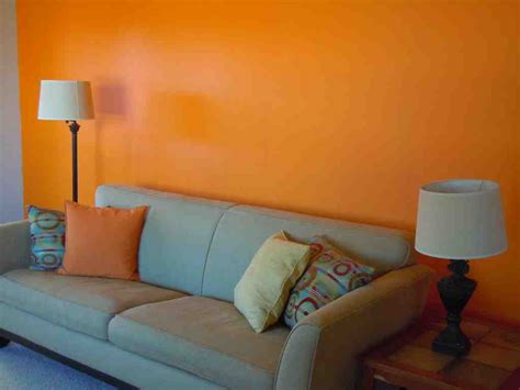 Orange Living Room Walls - Decor Ideas