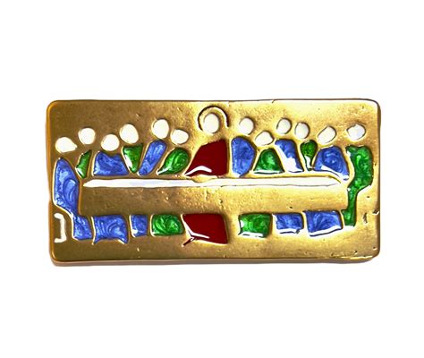 Mini enamelled bronze Last Supper plaque | Cathedral Shop