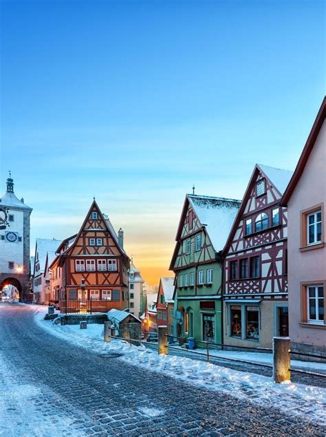 Medeival Rothenburg by Lena Serditova | Snowy city, Rothenburg, Franconia