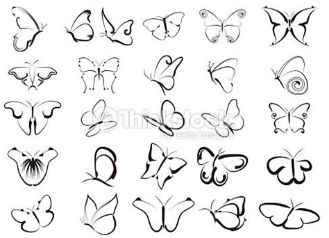 Collection of drawing butterflies. Vector eps10. | Butterfly drawing, Butterflies vector, Simple ...