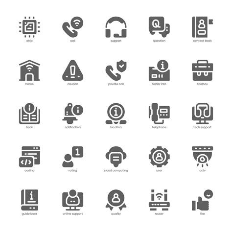 Tech Support Icon pack for your website design, logo, app, and user interface. Tech Support Icon ...