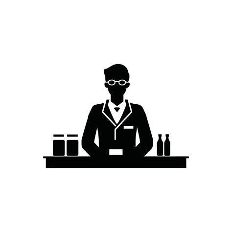 Pharmacist Icon on White Background - Simple Vector Illustration ...