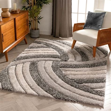 Well Woven San Francisco Geometric Shag Blue/Gray Area Rug & Reviews | Wayfair