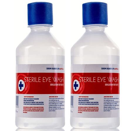 Saline Eye Wash Solution - 2 x 500ml Bottles- Buy Online in United Arab ...