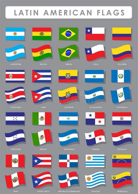 Latin American Flags stock illustration | Latin american flags, Latin ...