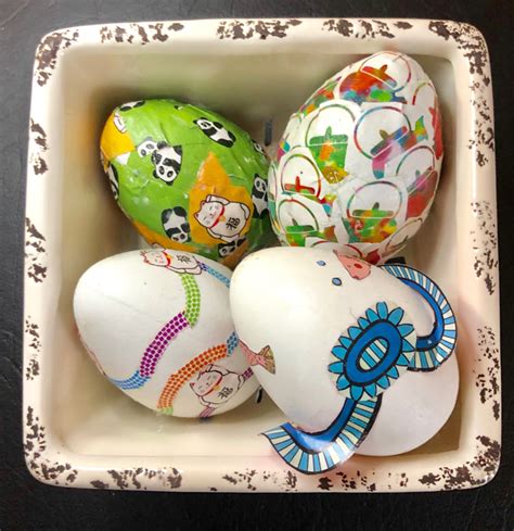 Origami Paper Decoupaged Easter Eggs - April Pinterest Challenge ...