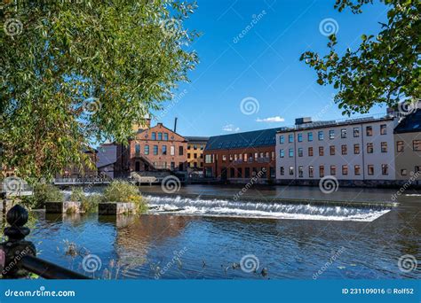 The Industrial Landscape of Norrkoping in Sweden Stock Photo - Image of blue, industrial: 231109016