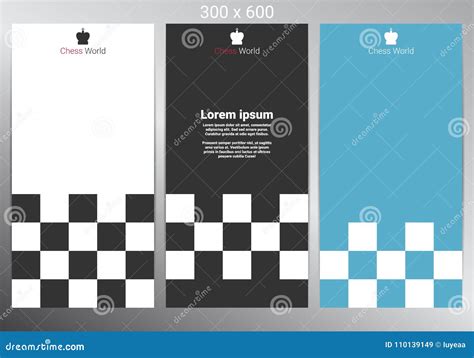 Chess Banner Design. Vector Illustration Stock Vector - Illustration of ...