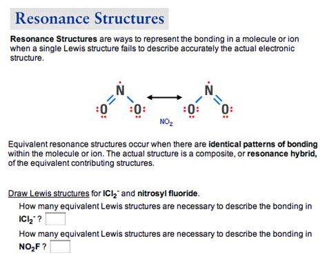 Solved Resonance Structures Resonance Structures are ways | Chegg.com