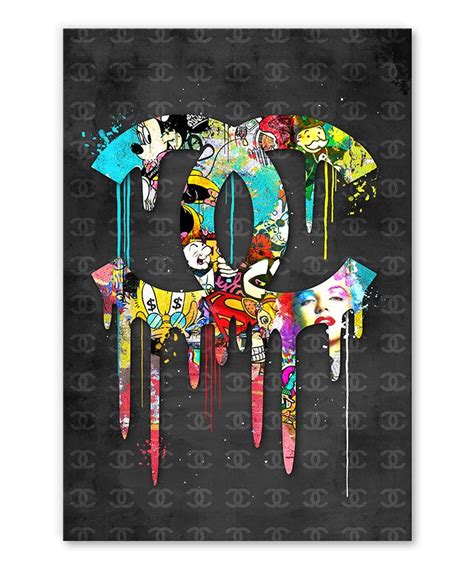 Tableau déco Logo Chanel Street Art Pop Art | Tableau pop art, Tableau art contemporain, Tableau ...