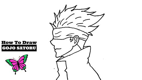 How To Draw Gojo (step by step tutorial) | Gojo Satoru Drawing Tutorial - YouTube