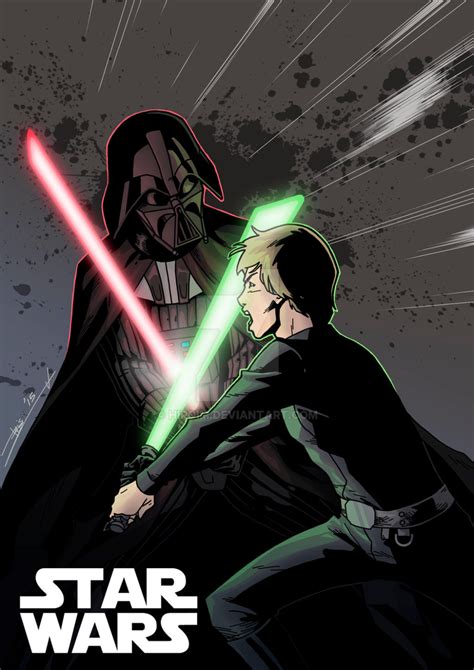 STAR WARS Luke vs Darth Vader by Hiroim on DeviantArt in 2022 | Star wars luke, Luke skywalker ...