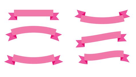 Pink Ribbon Banner Vector Art, Icons, and Graphics for Free Download