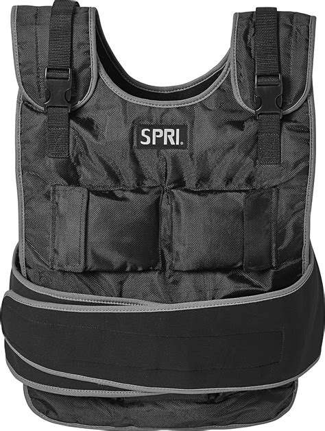Amazon.com : SPRI 20 lb Weighted Vest for Women & Men - Adjustable Weight Vest for Running ...