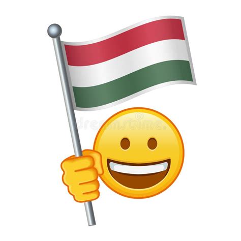 Emoji with Hungary Flag Large Size of Yellow Emoji Smile Stock Vector ...