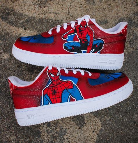 Spider Man Custom Painted Nike Air Force 1 | Marvel shoes, Kid shoes, Painted shoes