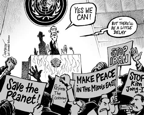 Obama at the United Nations | Globecartoon - Political Cartoons - Patrick Chappatte