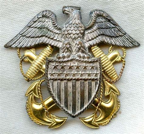 1930s US Navy Officer Cap Badge | UNIFORMS-BADGES & BUTTONS | Pinterest | Badges and 1930s