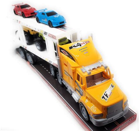 Amazon.com: Toy Truck Transport Car Carrier - Toy Truck Includes 4Toy ...