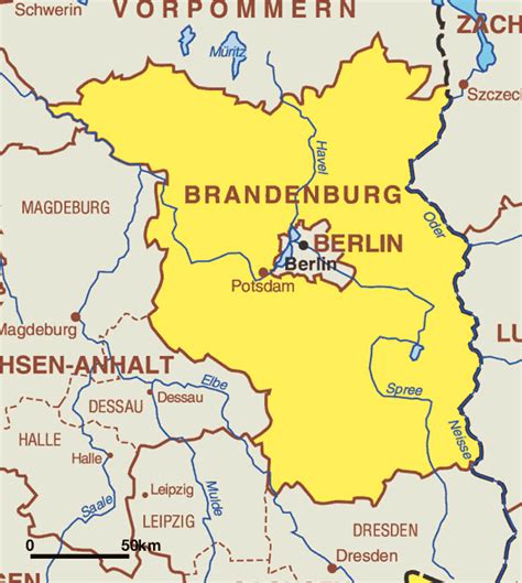 Map of Brandenburg : Worldofmaps.net - online Maps and Travel Information