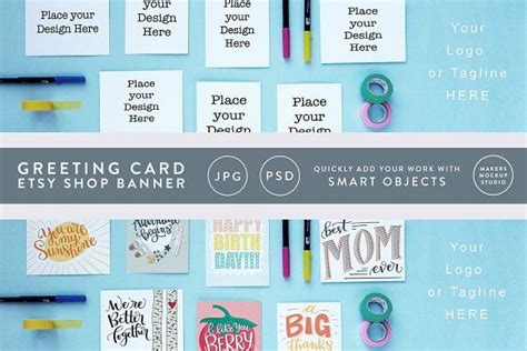 Stationery Shop Banner Mockup | Shop banner, Etsy shop banner ...