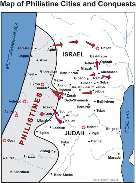 Map of Israel in Samuel's time. : r/biblereading