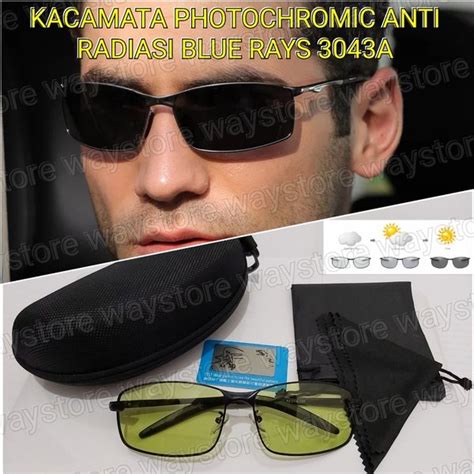 Jual kacamata photochromic anti ultraviolet anti radiasi blue ray pria ...