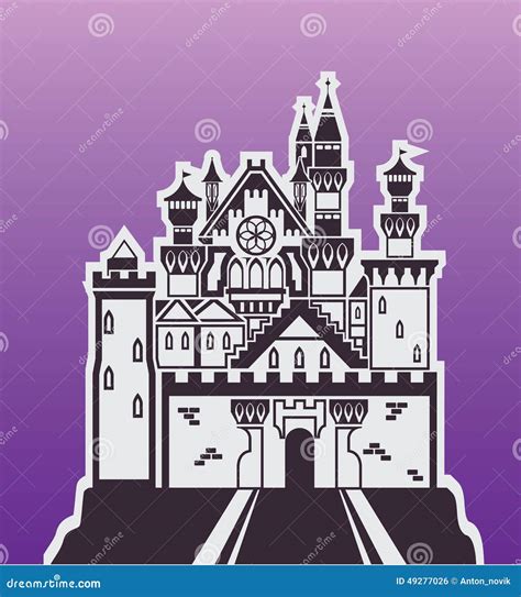 Castle Rock stock vector. Illustration of landmark, mansion - 49277026