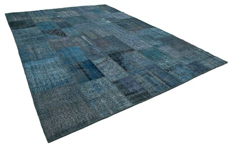 10x14 Blue Hand Woven Large Floor Area Rug -12829