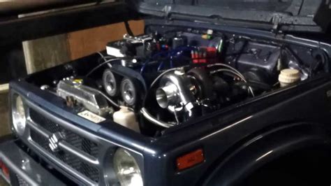 Suzuki samurai G13b turbo microtech en dyno - YouTube