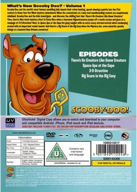 SCOOBY-DOO!: WHAT'S NEW Scooby Doo?: Volume 1 (DVD, 2002) EUR 2,65 ...