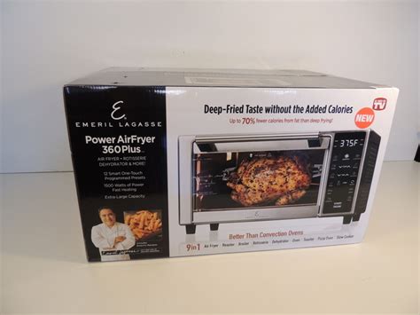 Emeril Lagasse Power Air Fryer 360 Plus Rotisserie Dehydrator 1500 ...