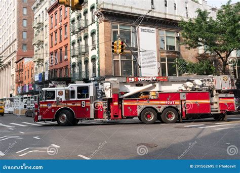 Jersey City, USA - June 30, 2023: Firetruck Truck Fire Department ...