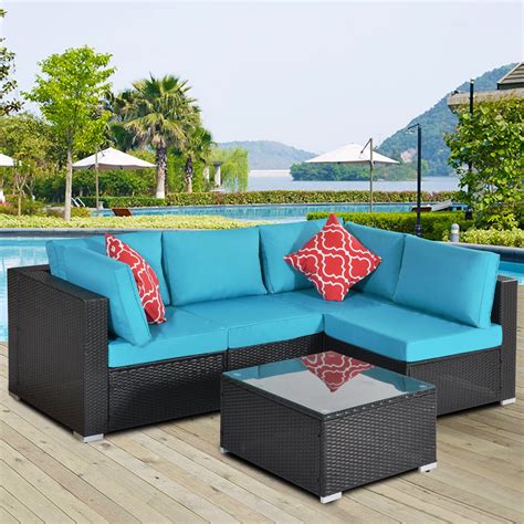 Patio Outdoor Furniture Sectional Sofa Set : Buy Outdoor Sofas, Chairs ...