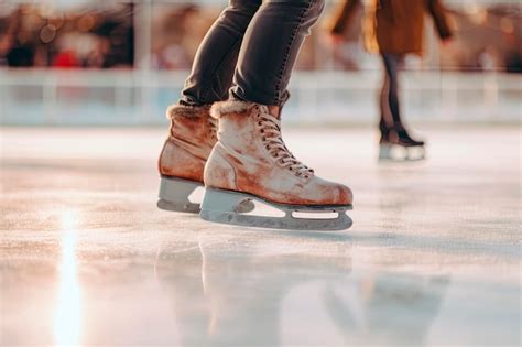 Premium Photo | Couple ice skating