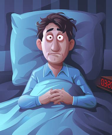 Sleepless Young Man Stock Illustration - Download Image Now - iStock