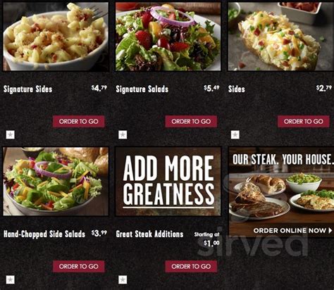 Lone Star Steakhouse menu in Mooresville, North Carolina, USA