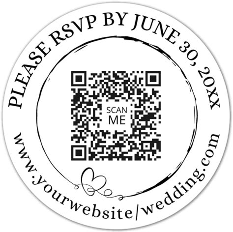 QR Code Stickers, Wedding RSVP Simple Modern Labels, India | Ubuy