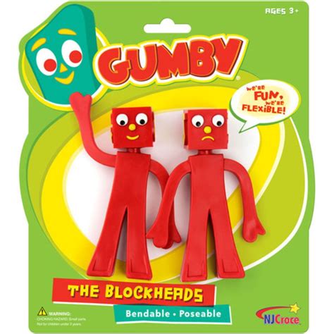 Gumby The Blockheads 5" Bendable Figures Pair - Walmart.com