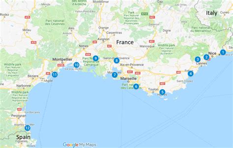 Get Map Of South Of France Free Photos - Www