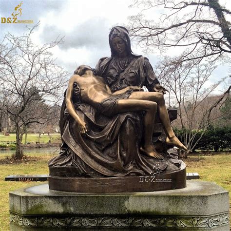 Famous casting bronze mourning christ figure Virgin Jesus statue carving religious sculpture DZB ...